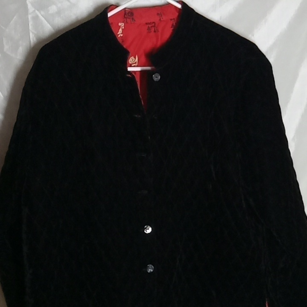 Vintage Style Asian Lining Coat Quilted